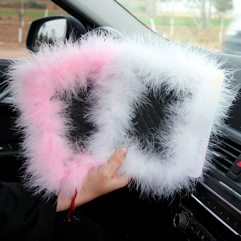 Car feathers anti -sliding pads inner ornaments on the car, large square feather padding meter