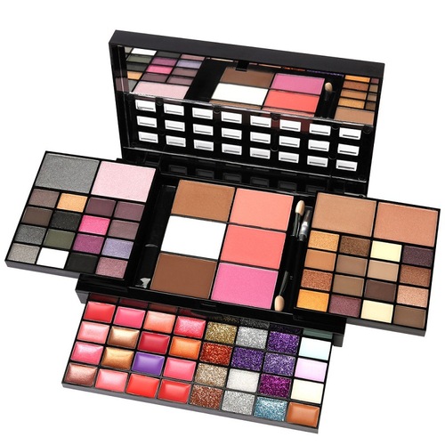 74-color eye shadow makeup palette, lip gloss, blush, foundation, glitter makeup combo set, cross-border makeup