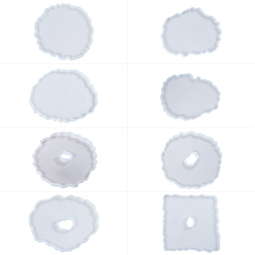 Sanxin Coaster Silicone Mold Irregular Table DIY Creative Handmade Mirror Epoxy Crystal Grinding Tool
