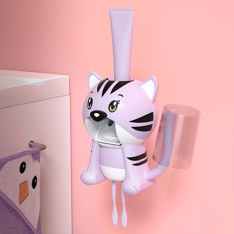 Cute tiger cartoon children's automatic toothpaste squeezing device…