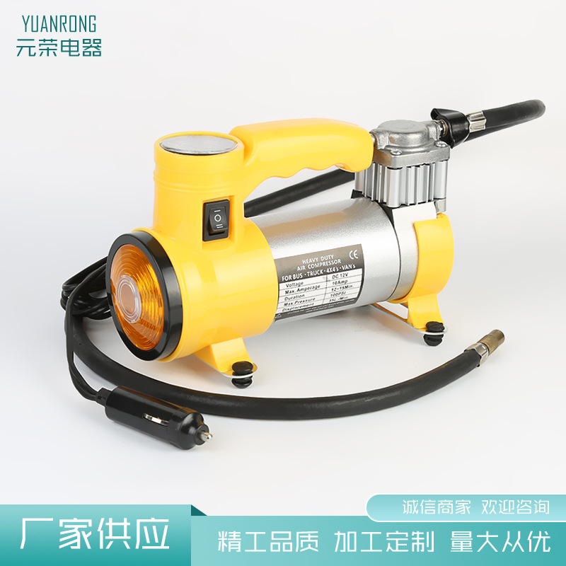 12v双缸充气泵 车载充气机带胎压表 大功率打气泵
