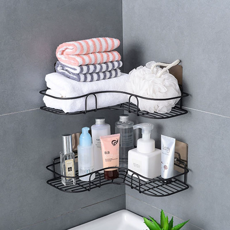 donated kitchen triangle storage rack toilet bathroom corner setting rack bedroom wall hanging wall storage shelf