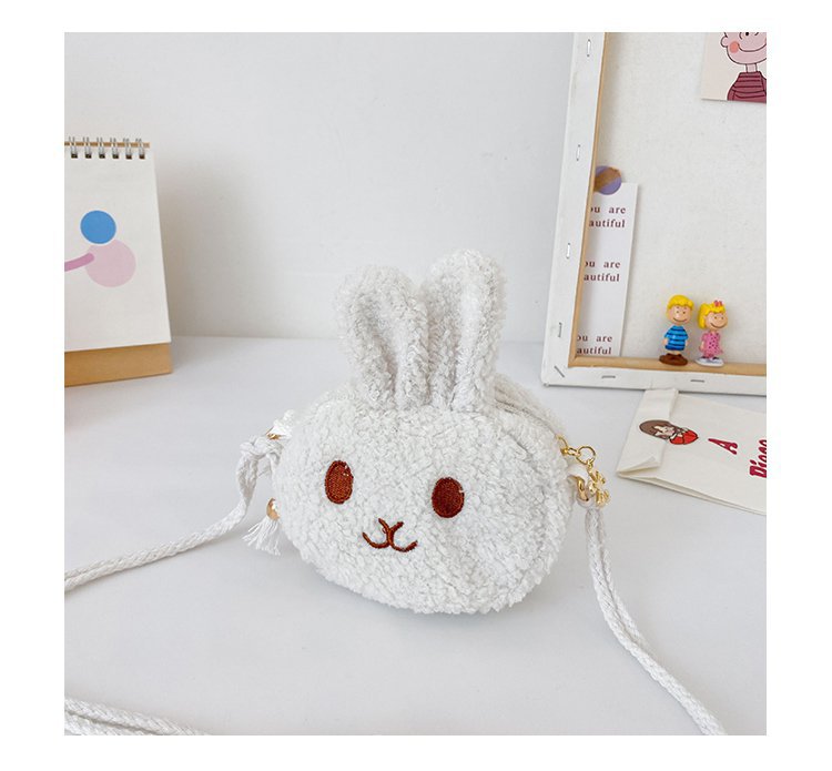 2022 nuevo conejito de peluche de los niños bolsa de mensajero coreano lindo niñas bolso de hombro niño monedero