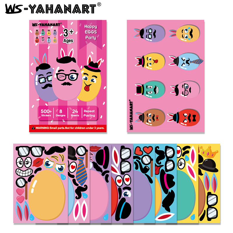 Calcomanías de Pascua para Niños de Papel Kraft Decorativo