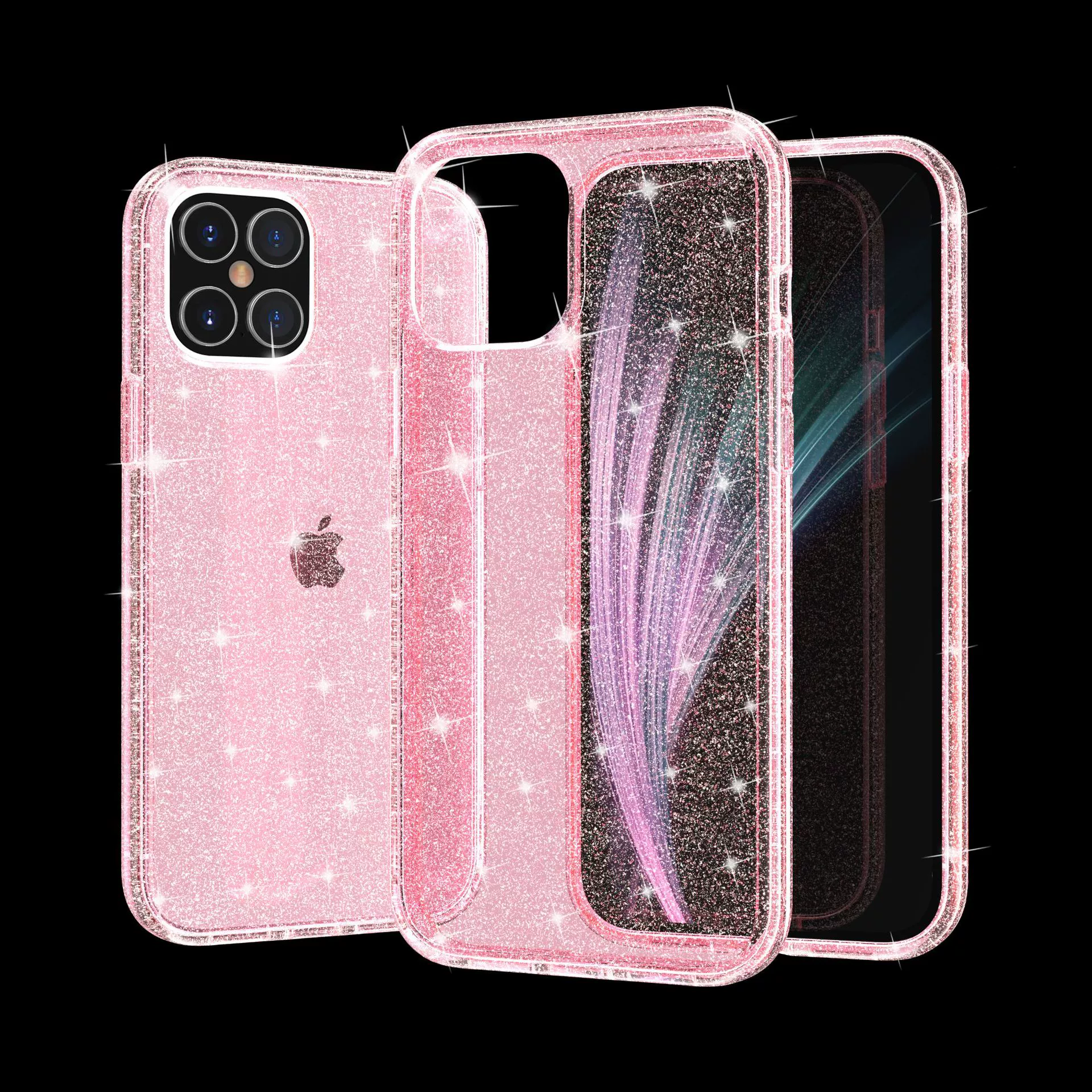 Чехол для телефона Apple iPhone 16 совместимый, защита от падений, блестящий прозрачный дизайн