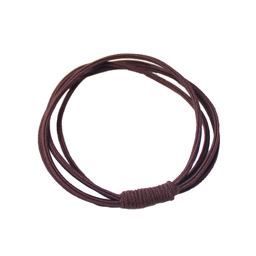 Simple hair rope handmade hair band for women to tie hair rubber band Korean ins hair band high elastic head rope rubber ring leather case