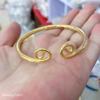 Gold bracelet, round glossy starry sky, wholesale, dragon and phoenix