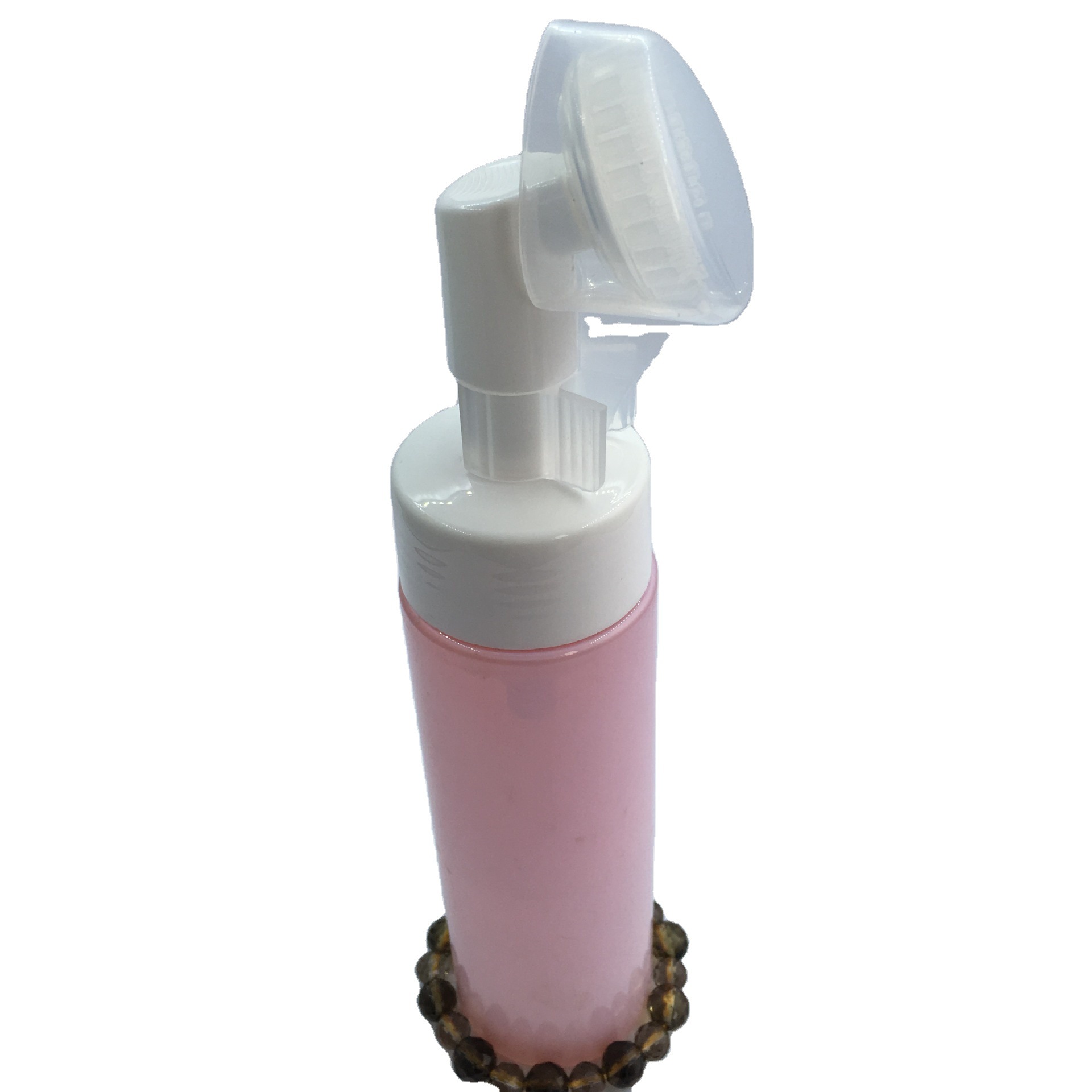 泡沫泵 带硅胶刷子的洁面泡沫泵头120ML泡沫瓶带刷子泵头批发