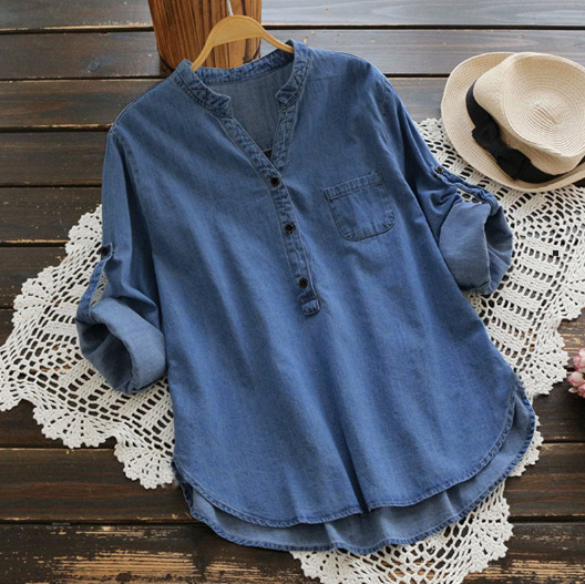 Denim long-sleeve