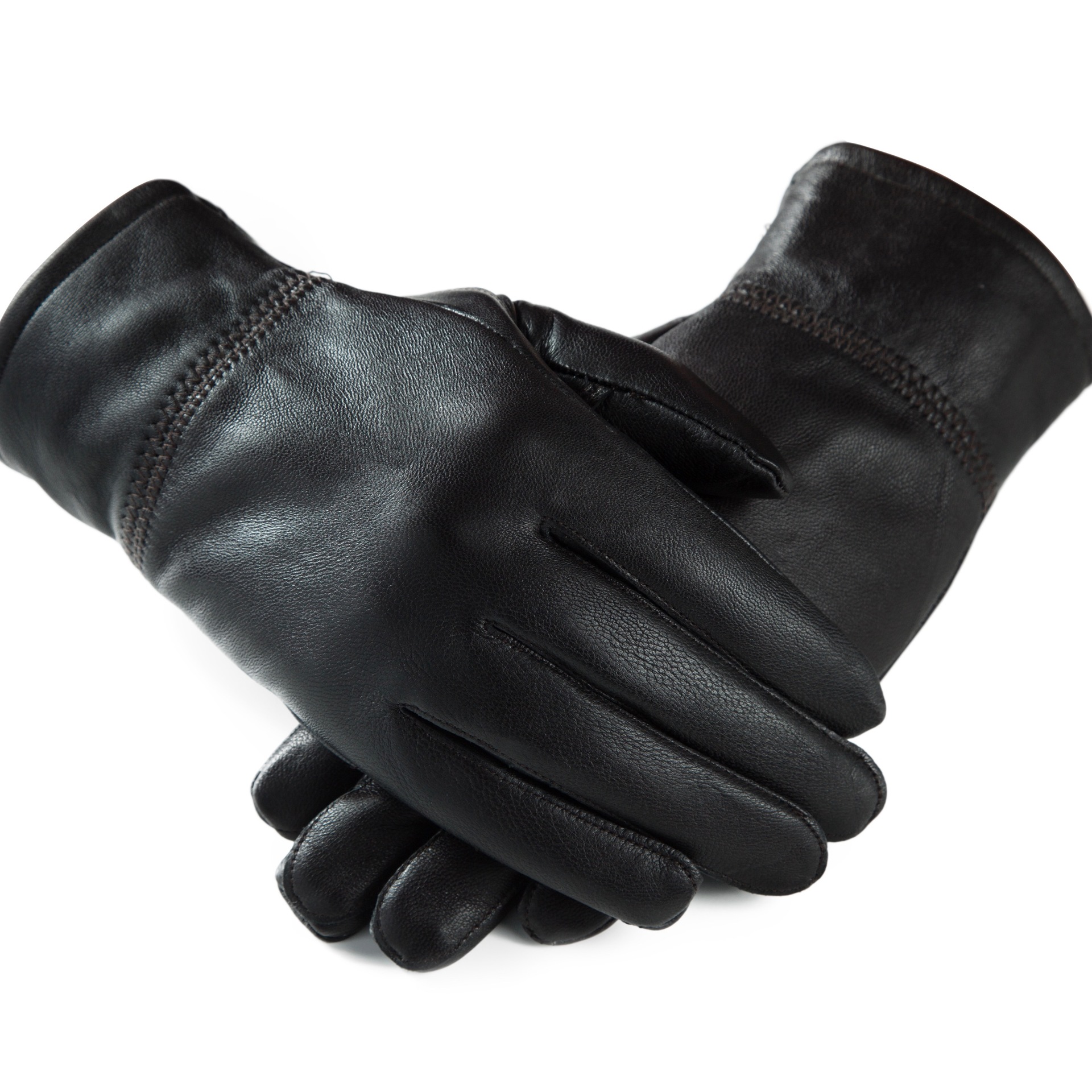 Genuine Leather gloves men's winter warm outdoor riding motorcycle driving fleece-lined thickened electric car sheepskin gloves