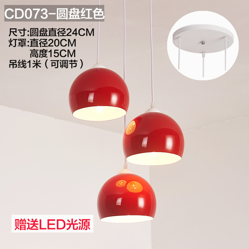 Araña de comedor, barra de bar simple moderna de tres cabezas, mesa de comedor creativa, dormitorio, personalidad, sala de estar, comedor, iluminación nórdica atmosférica