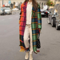 Abrigo con Capucha y Estampado para Mujer, Poliéster, Corte Holgado, para Uso Diario image 5
