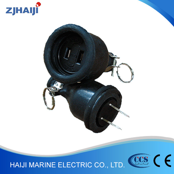 各类船用灯具接插件 防水橡胶二脚插头插座794751 794752