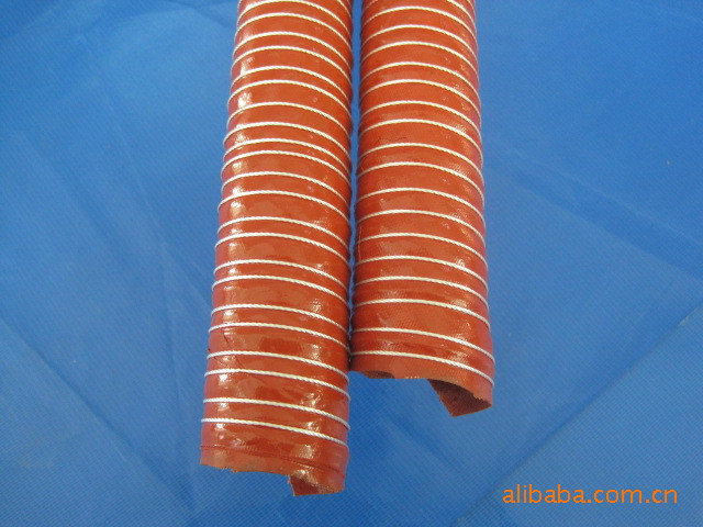 红色矽胶风管 高温风管 硅胶风管 干燥机排风管 1.5寸内径38mm