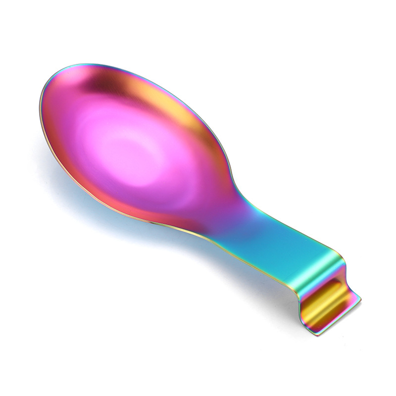 Directo de fábrica de acero inoxidable titular de cuchara estante olla caliente cuchara bandeja clip de comida hotel restaurante estante de utensilios de cocina cuchara titular