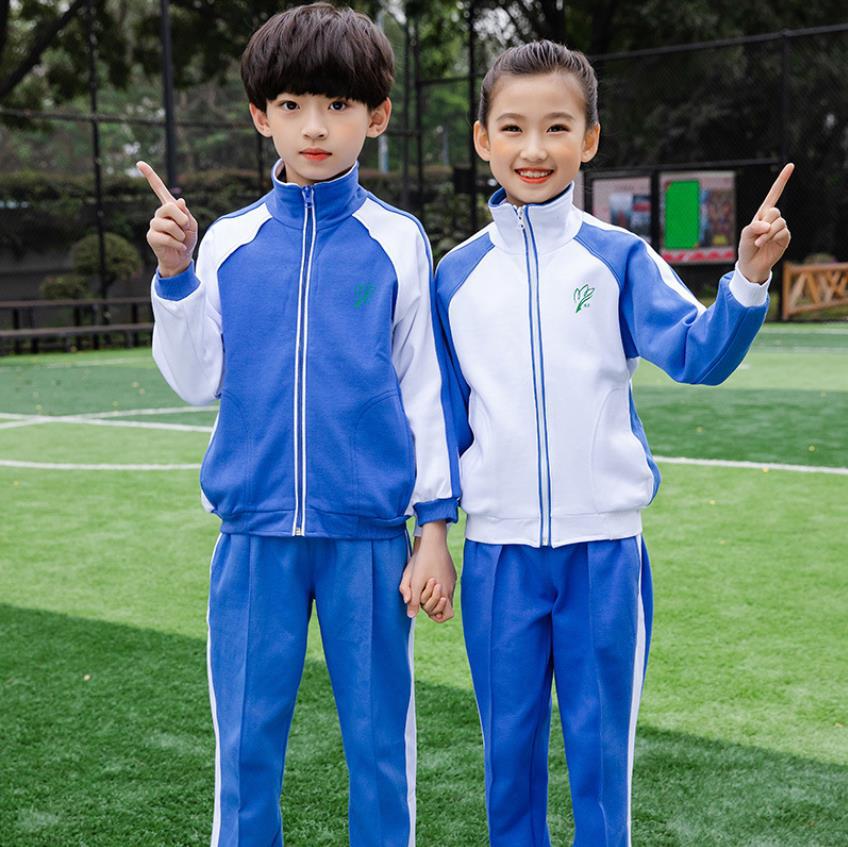 深圳校服小学生秋冬运动套装拉链外套长裤男生女生班服校园风