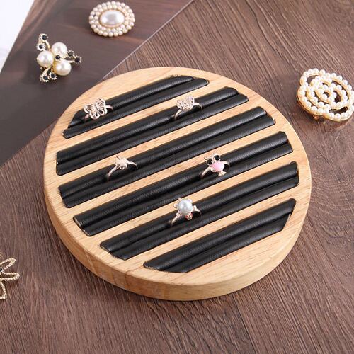 Wooden and Bamboo Ring and Earring Storage and Display Tray, Jewelry Hundred-Position Ring and Earring Tray Display Counter Storage