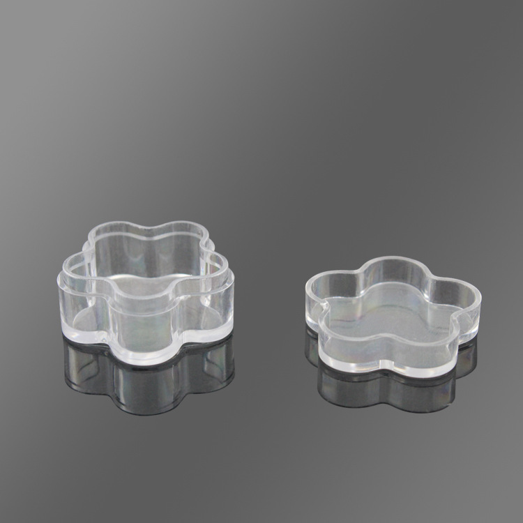 厂家供应4克梅花形分装盒  葱粉瓶 美甲专用盒 五角星形彩妆盒