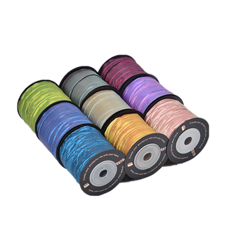 Impresión de la cinta arco regalo cuerda cinta plisada coreana accesorios de embalaje en stock al por mayor Corea del Sur cinta de poliéster