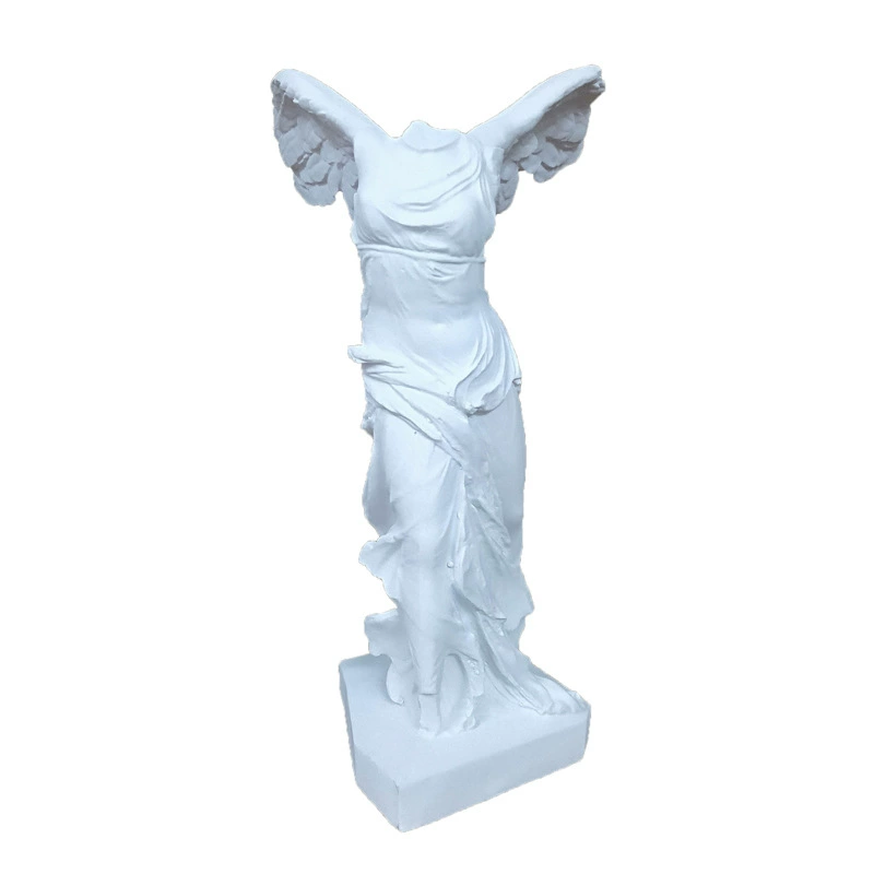 30cm High resin imitation gypsum Victory Goddess Statue Sculpture Sky Like Nordic Character Slash Desktop