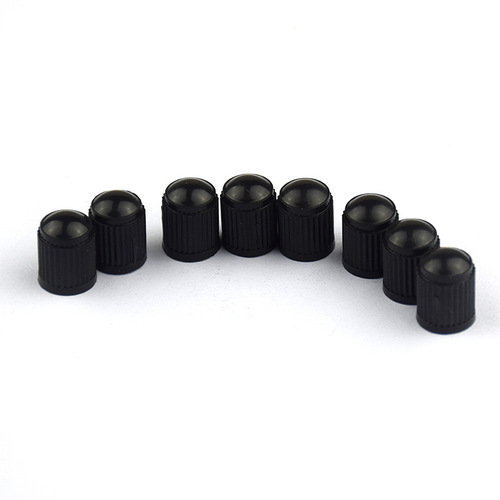 Car bicycle tire valve core dust cover dust cap black plastic valve cap