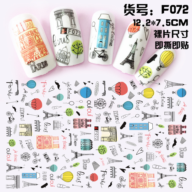 Mickey nail stickers cute cartoon nail stickers cross-border e-commerce Mickey nail stickers F069-108 Mickey nail stickers cute cartoon nail stickers cross-border e-commerce Mickey nail stickers F069-108
