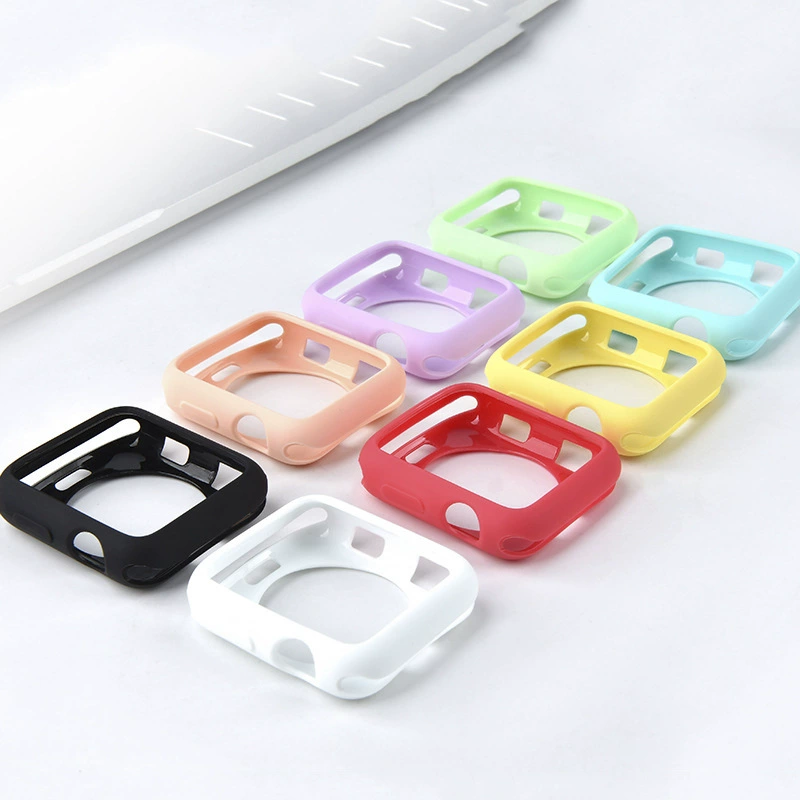 Для Apple Watch 8 поколения Защитный чехол iwatch7/6/5 Мягкий силиконовый чехол ярких цветов Защитный чехол iwatch