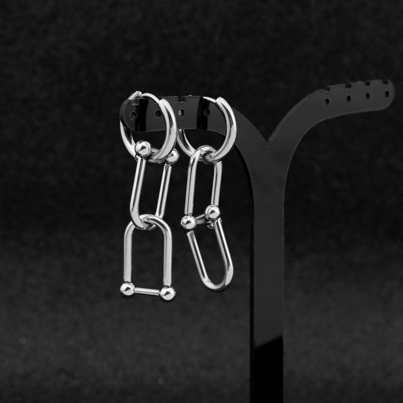 Cross-Border Manufacturer Supply 2021 New U-Bead Earrings Personalized Unique Boys and Girls Earrings Jewelry Wholesale