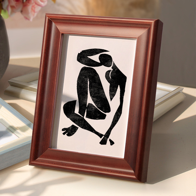 Solid wood table photo frame 6-inch 7 8 10 12-inch A4 B5 wall-mounted children's customized washable photo frame Solid wood table photo frame 6-inch 7 8 10 12-inch A4 B5 wall-mounted children's customized washable photo frame