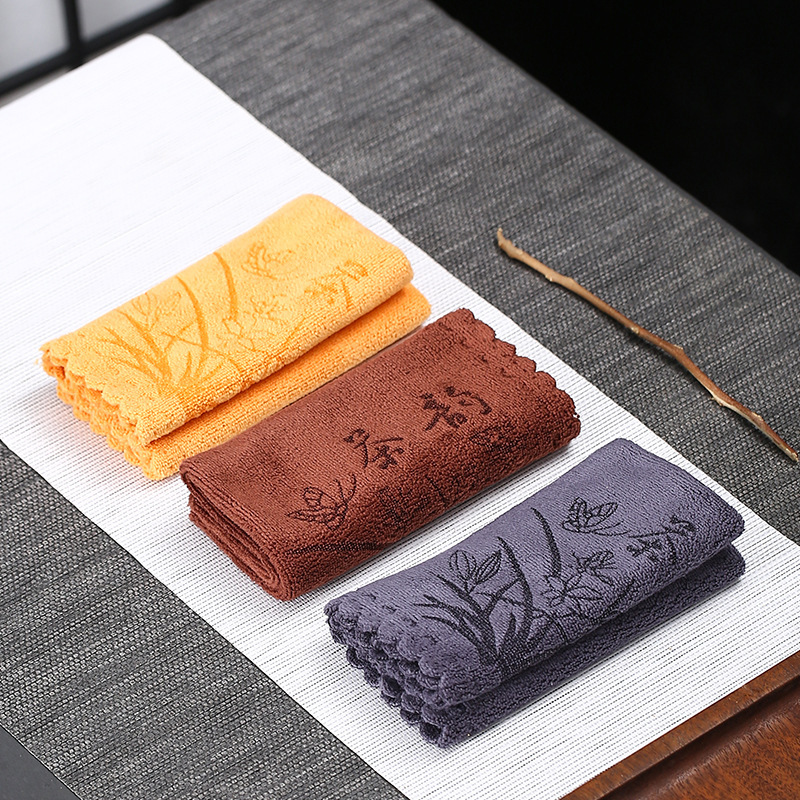 Tea Towel Soft Absorbent Thickened Microfiber Tea Tray Rag Printed Tea Cloth Kitchen Cleaning Tea Rhyme Tea Towel LOGO Tea Towel Soft Absorbent Thickened Microfiber Tea Tray Rag Printed Tea Cloth Kitchen Cleaning Tea Rhyme Tea Towel LOGO