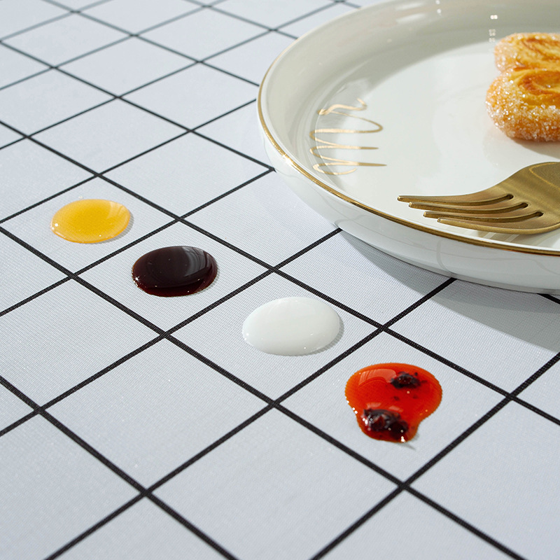 Estilo nórdico PVC mantel impresión rejilla subred red puesto mantel 1,8 impermeable a prueba de aceite mantel para hotel dormitorio