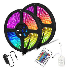 亚马逊爆款绝缘防水2835柔性灯带RGB12V七彩霓虹氛围灯带套装