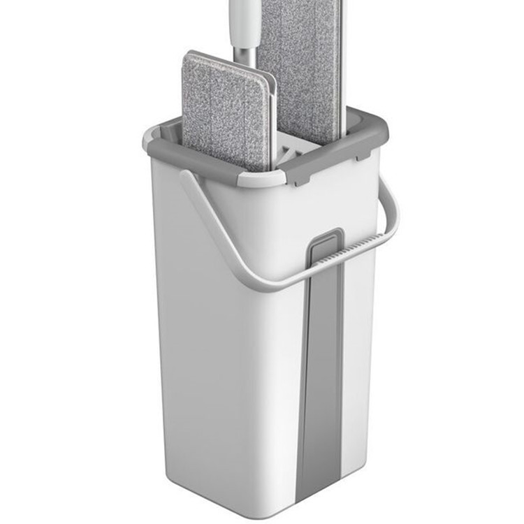 Fregona al por mayor perezosa fregona plana húmeda y seca de doble uso sin manos con lavado de cubos y raspado artefacto de fregona doméstica integrado