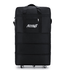 Cross-border folding air cargo suitcase working travel bag oversized Oxford cloth storage bag multi-layer wheel