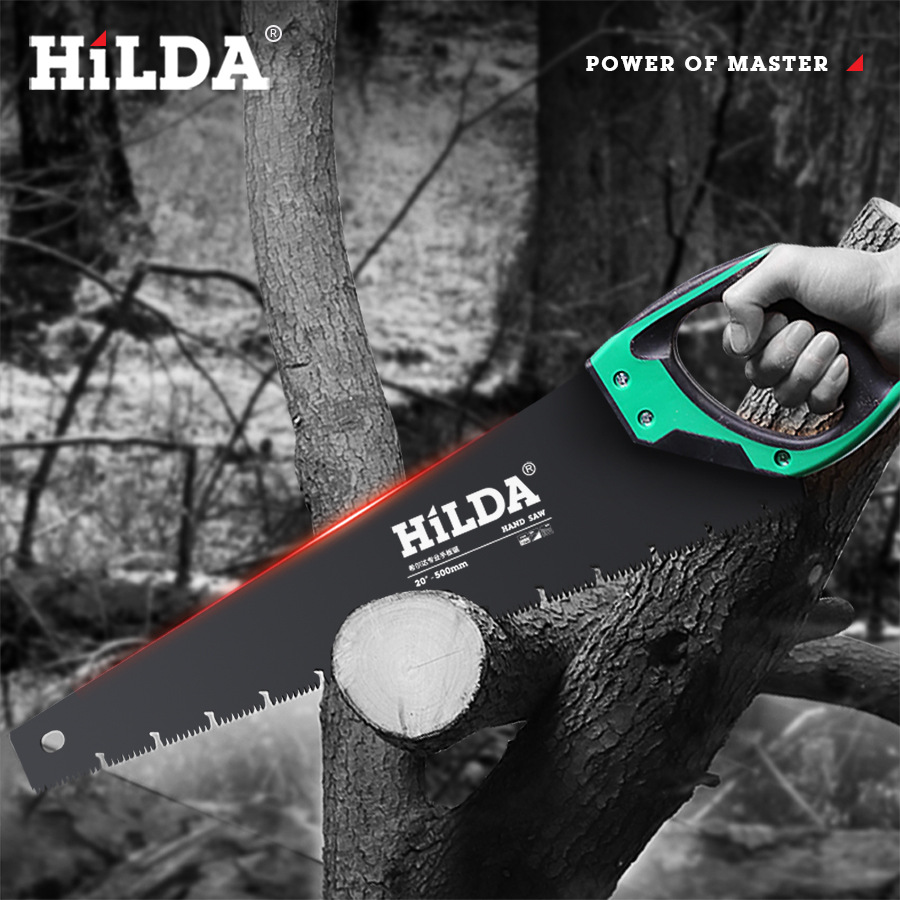 HILDA en stock sierra para trabajar la madera sierra de mano de jardín sierra de tala forestal sierra de árboles frutales sierra de mano de hogar sierra de carpintería sierra de madera