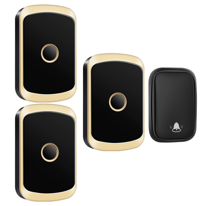 自发电无线家用智能超远距离自发电无线门铃开关一拖三呼叫器防水