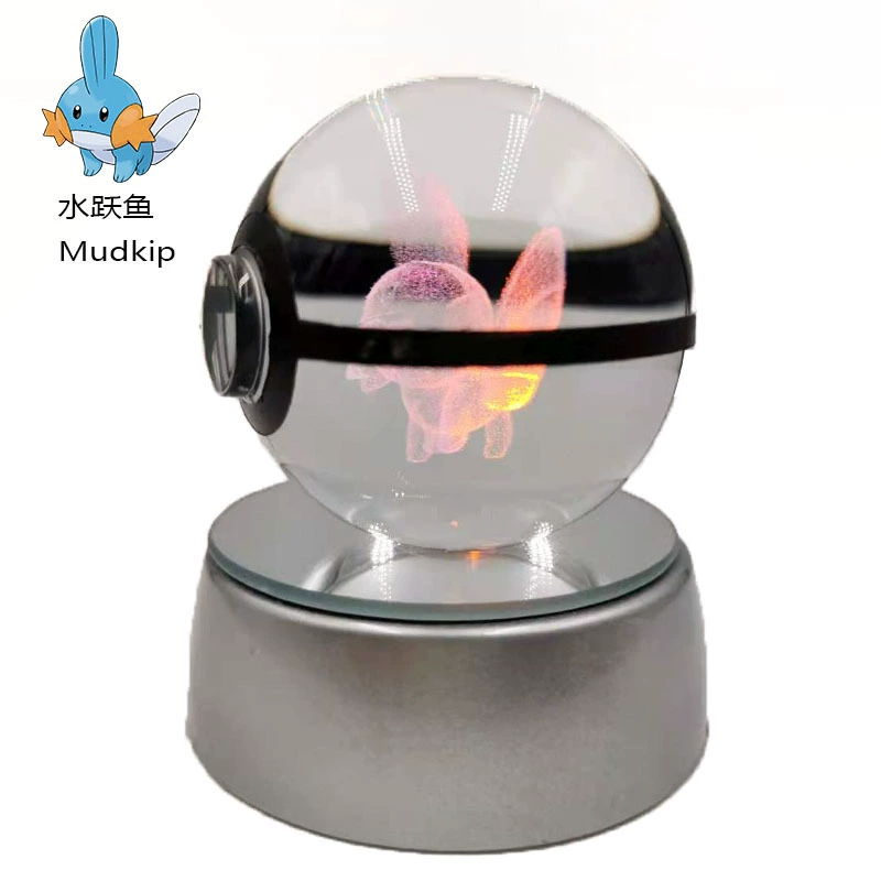 Хрустальный шар мультфильм Волшебный детский шар 50/80MM3D внутренний резной хрустальный шар водный прыжок Рыба оптовая продажа