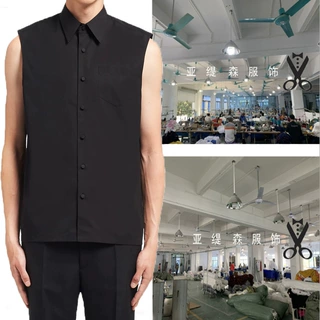 虎门淘工厂春秋新款国潮男背心男装衣服印花绣花淘工厂小批量定制