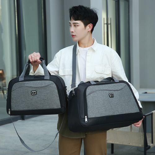 Travel bag for women, large capacity outdoor training fitness handbag for men, short trip lightweight student luggage bag, bulk pack