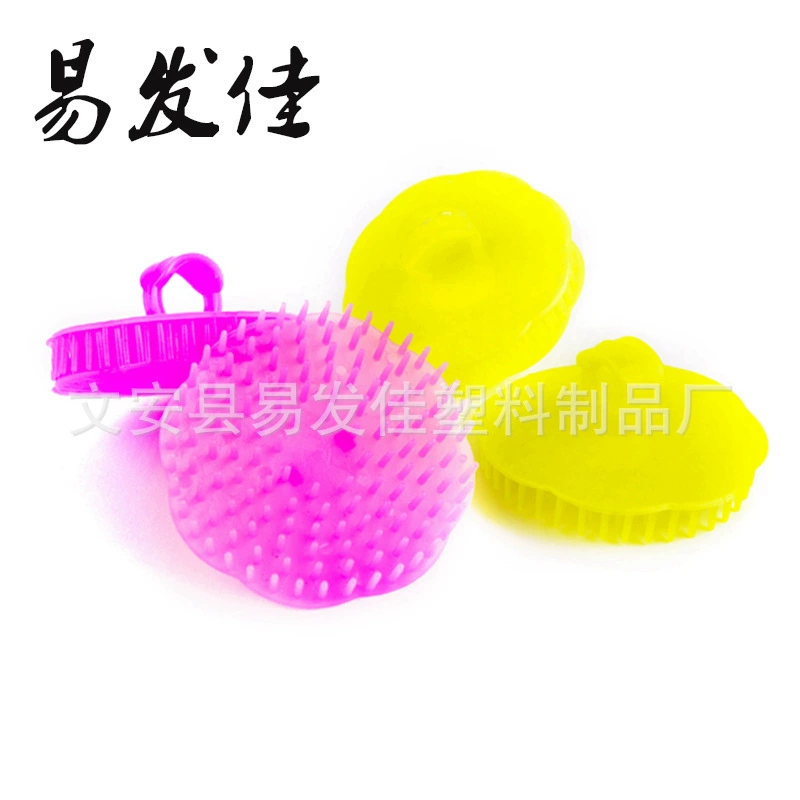 Кисть для волос Flower Hair Bath Brush, PE, диаметр 7.5 см, одноцветная или набор на 50 шт