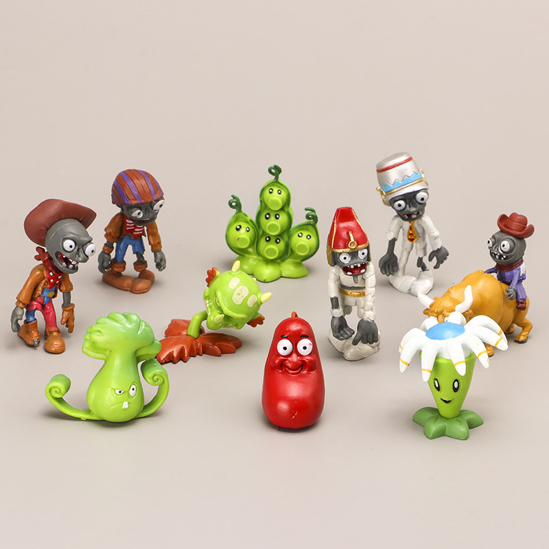 Six generations of 10 plants playing zombies hand-held cartoon game doll fleshy potted micro landscape decorative toy ornaments Six generations of 10 plants playing zombies hand-held cartoon game doll fleshy potted micro landscape decorative toy ornaments