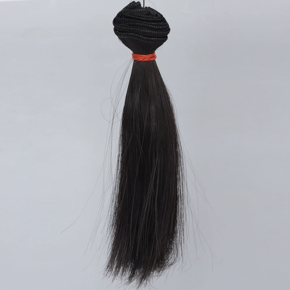 Волосы для кукол (Юэянг) для BJD/SD/OB11 — 15 см прямые, высокотемпературные, шелк, валок 1 м