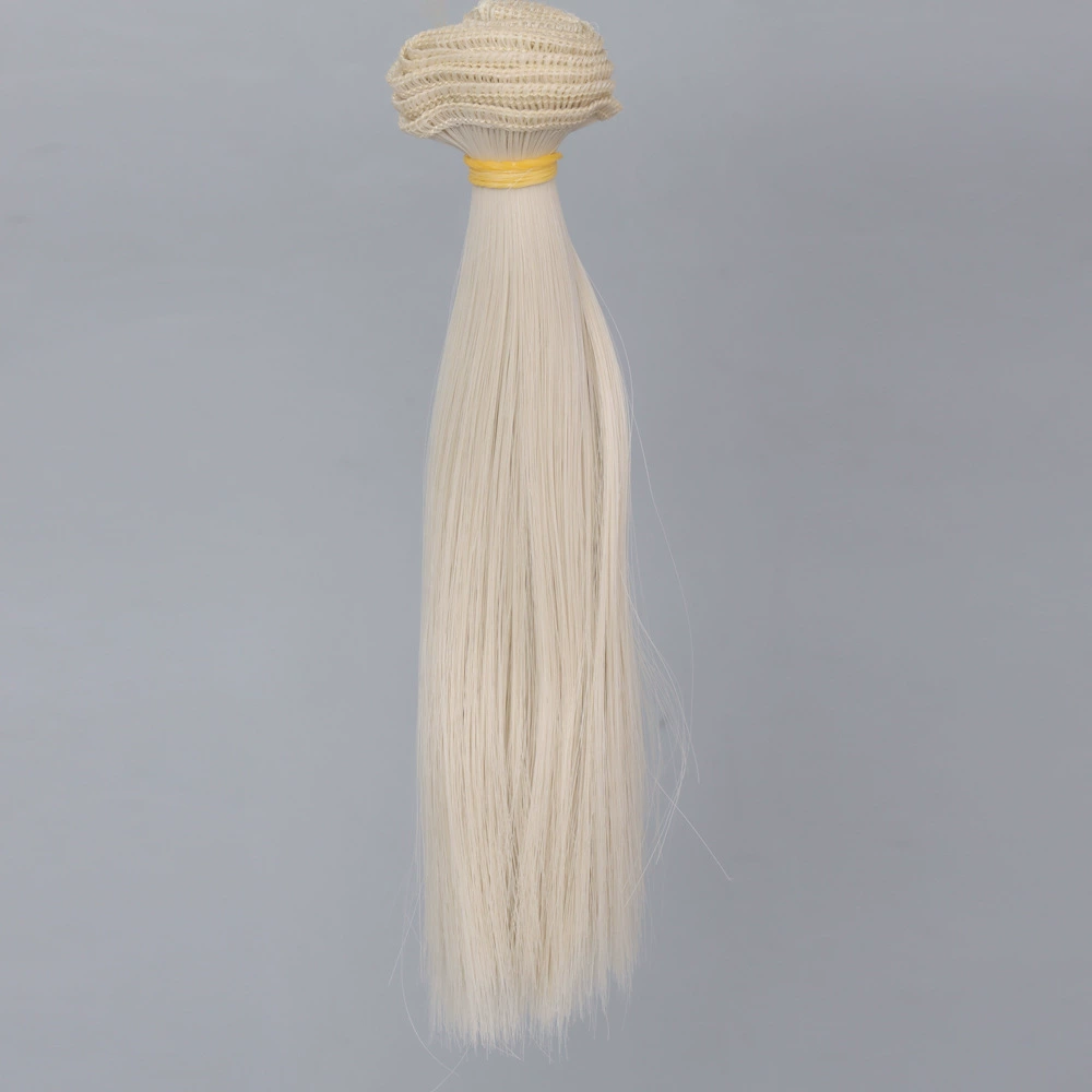 Волосы для кукол (Юэянг) для BJD/SD/OB11 — 15 см прямые, высокотемпературные, шелк, валок 1 м