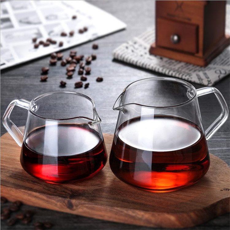 High Borosilicate Glass Pour-Over Coffee Pot, Glass Drip Filter Cup, Cloud Pot, Heat-Resistant Milk Pot, Drip Pot, Sharing Cup