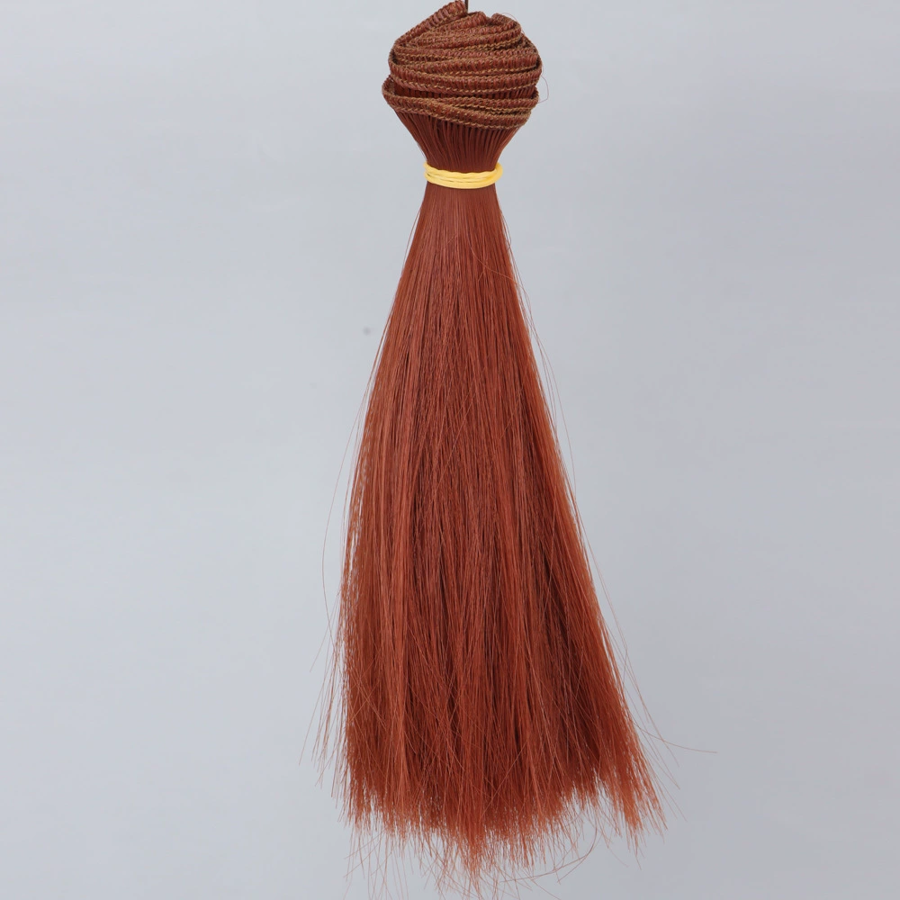 Волосы для кукол (Юэянг) для BJD/SD/OB11 — 15 см прямые, высокотемпературные, шелк, валок 1 м