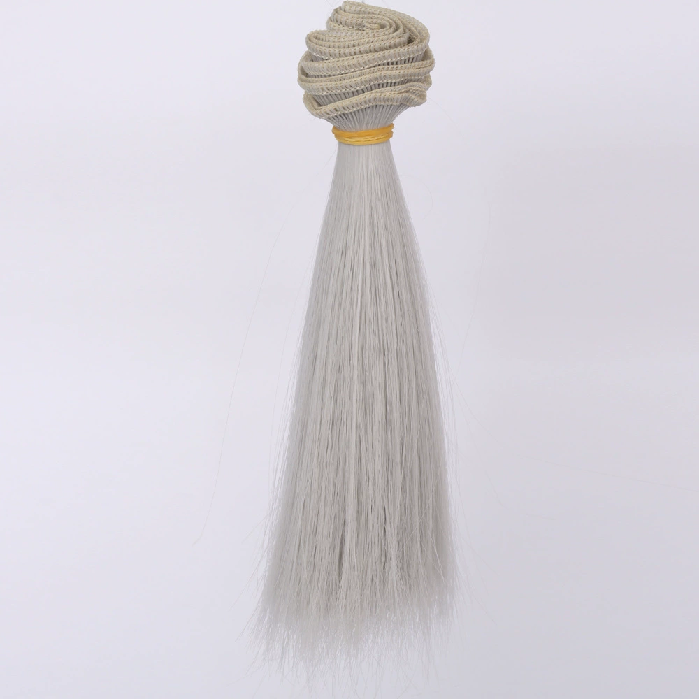 Волосы для кукол (Юэянг) для BJD/SD/OB11 — 15 см прямые, высокотемпературные, шелк, валок 1 м