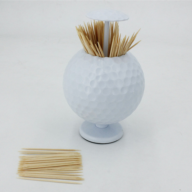 Fuente de fábrica al por mayor regalo de golf palillo de dientes de simulación titular de la decoración de escritorio de golf periférica transfronteriza venta caliente