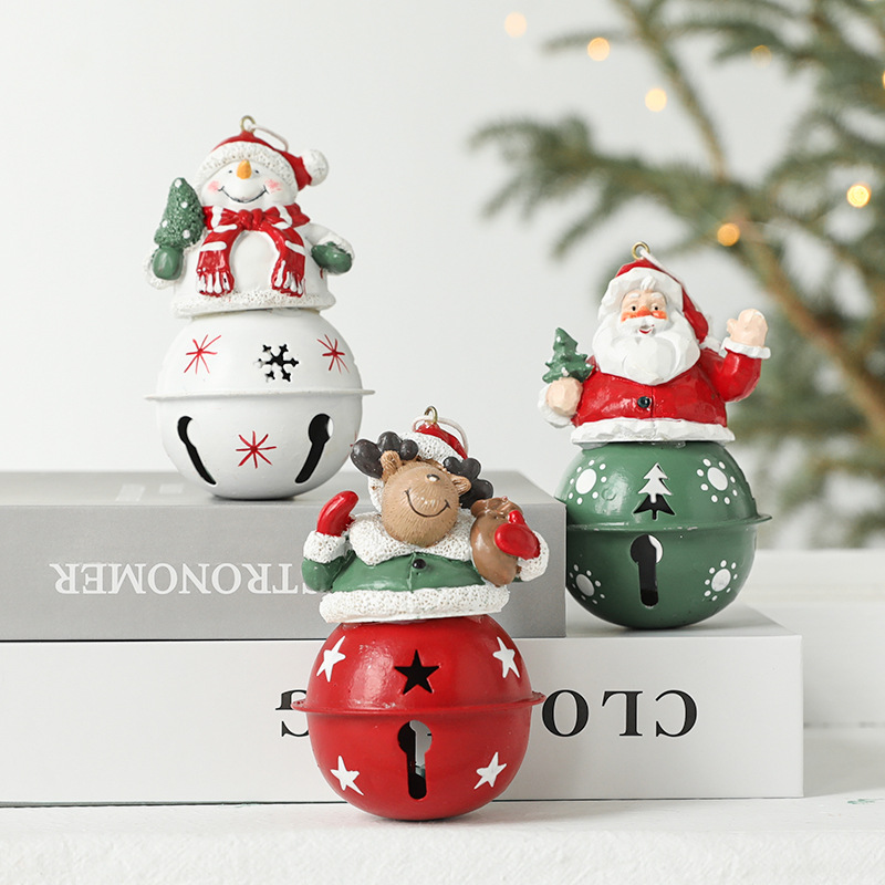 Hong Kong Heng decoraciones de Navidad campana de hierro colgante de árbol de Navidad muñeco de nieve muñeca colgando suministros de Navidad creativo