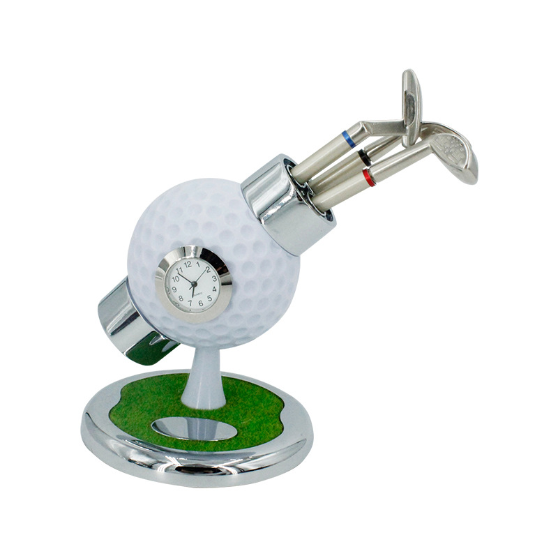 Directo de fábrica Golf regalo reloj pluma titular simulación forma esférica pluma titular LOGO Venta caliente transfronteriza