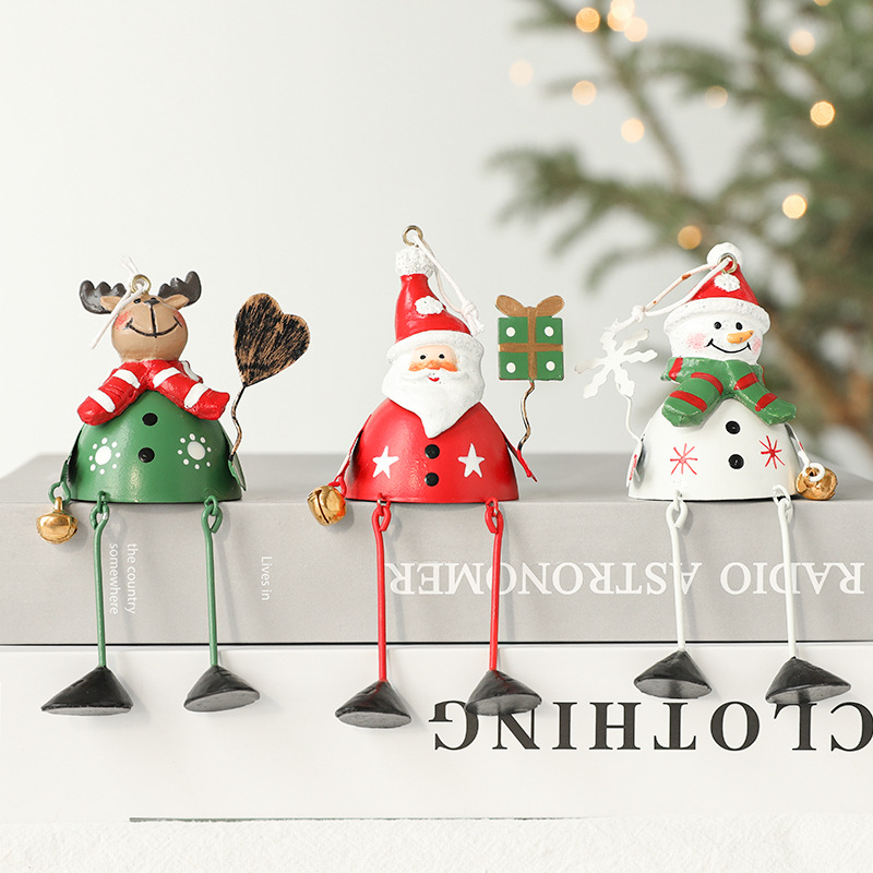 Hong Kong Heng hierro colgante de Navidad Santa Claus muñeco de nieve colgante de metal adornos de árbol de Navidad decoraciones